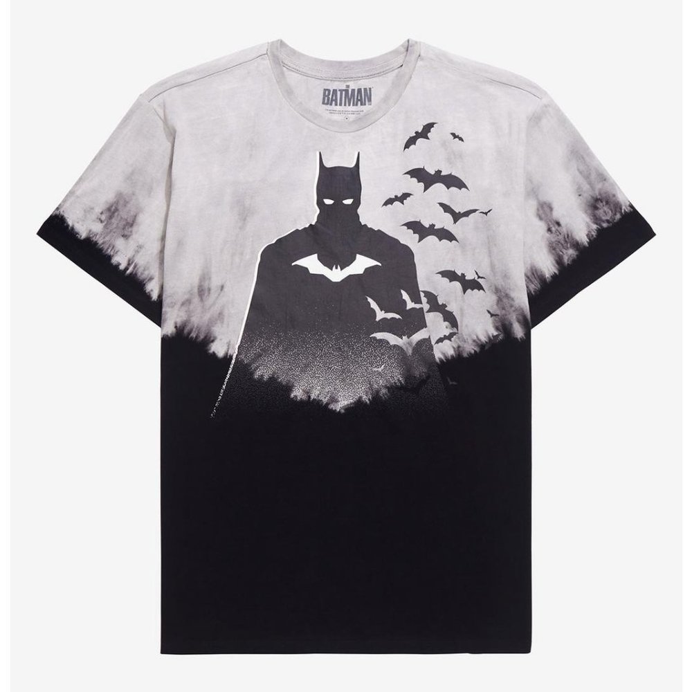DC Comics Batman Silhouette Portrait Men's Dip-Dye T-Shirt - BoxLunch Exclusive